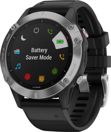 Garmin Fenix 6 urheilukello 47 mm (hopea/musta)