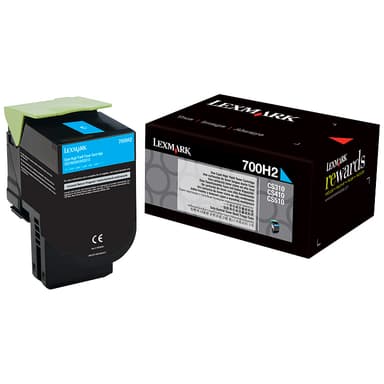 Lexmark 700H2 XL värikasetti (syaani)