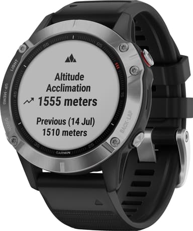 Garmin Fenix 6 urheilukello 47 mm (hopea/musta)