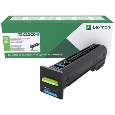 Lexmark 72K20C0 syaani mustekasetti (palautettava)