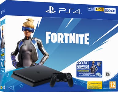 PlayStation 4 Slim 500 GB + Fortnite-peli