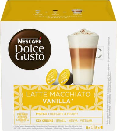 Nescafè Dolce Gusto Vanilla Latte Macchiato kahvikapselit