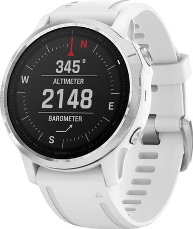 Garmin Fenix 6s urheilukello 42 mm (hopea/valkoinen)