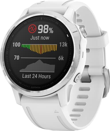 Garmin Fenix 6s urheilukello 42 mm (hopea/valkoinen)