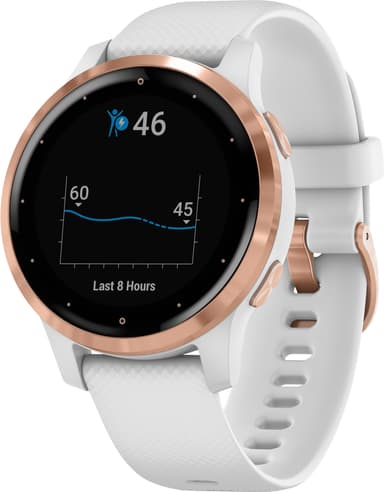 Garmin Vivoactive 4s GPS älykello (valkoinen/ruusukulta)
