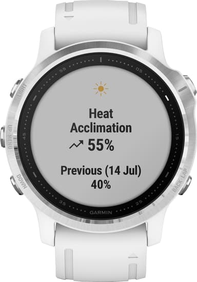 Garmin Fenix 6s urheilukello 42 mm (hopea/valkoinen)