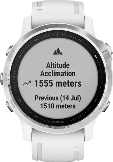 Garmin Fenix 6s urheilukello 42 mm (hopea/valkoinen)