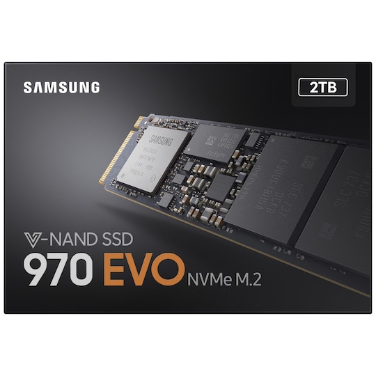 Samsung 970 EVO sisäinen M.2 SSD (2 TB)