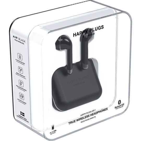 Happy Plugs Air 1 täysin langattomat in-ear kuulokkeet (musta)