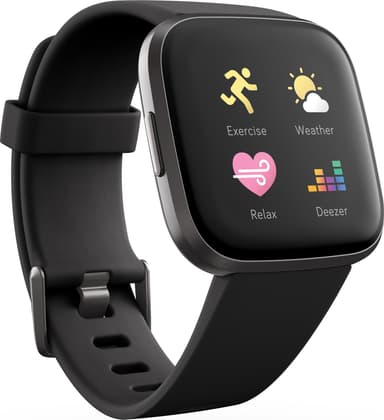 Fitbit Versa 2 älykello (musta/hiili)