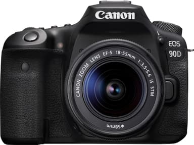 Canon EOS 90D DSLR kamera + EF-S  18-55 mm f/3.5-5.6 IS STM objektiivi