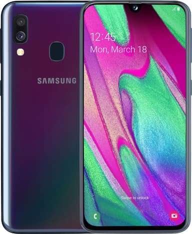 Samsung Galaxy A40 Enterprise älypuhelin (musta)