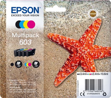Epson 603 mustekasetti (4 värin monipakkaus)