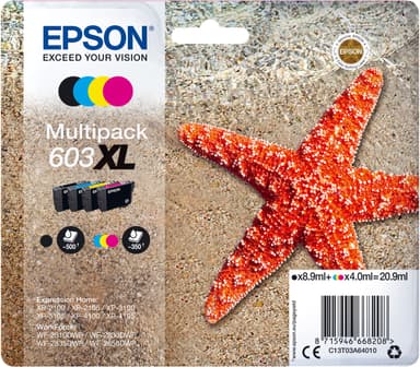 Epson 603 XL mustekasetti (4 värin monipakkaus)
