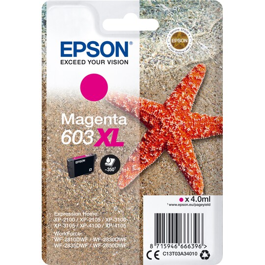 Epson 603 XL mustekasetti (magenta)