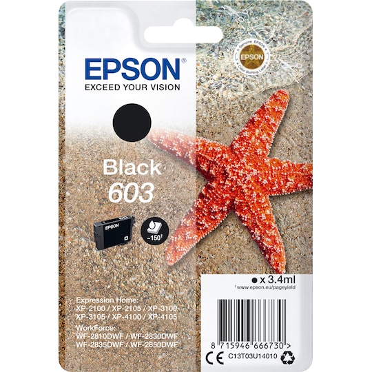 Epson 603 mustekasetti (musta)