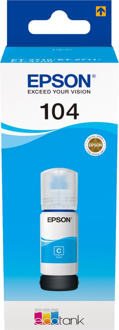 Epson 104 EcoTank mustekasetti (syaani)