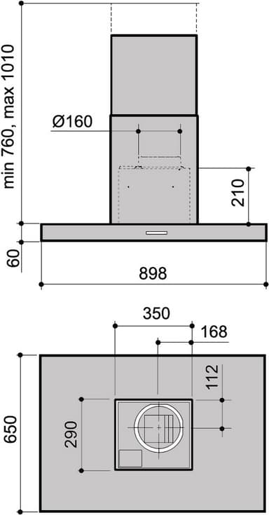 Savo IHV-8509-S liesikupu 90 cm teräs