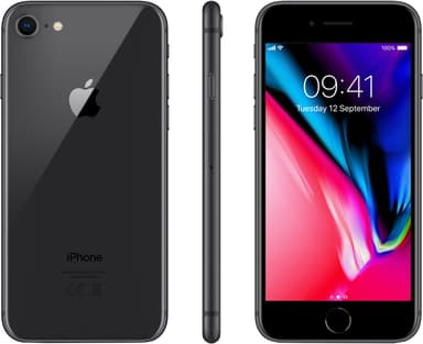 iPhone 8 128 GB (tähtiharmaa)