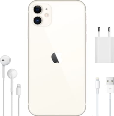 iPhone 11 64 GB (valkoinen)
