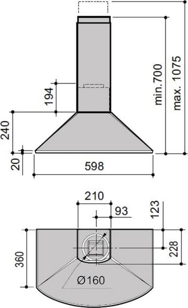 Savo CHV-8406-W liesituuletin 60 cm valkoinen