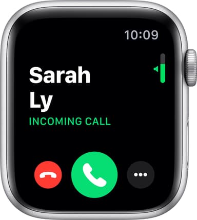 Apple Watch Series 5 44mm (hopea/valkoinen urheiluranneke)