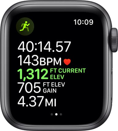 Apple Watch Series 5 40mm (tähtiharmaa/musta urheiluranneke)