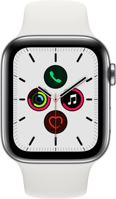 Apple Watch Series 5 44mm teräskuori (GPS + Cellular)