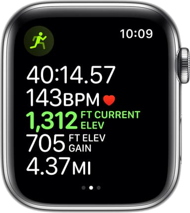 Apple Watch Series 5 44mm teräskuori (GPS + Cellular)