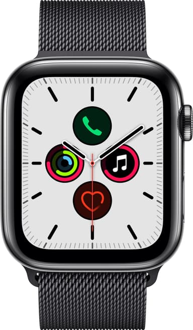 Apple Watch Series 5 44mm teräskuori (GPS + Cellular)