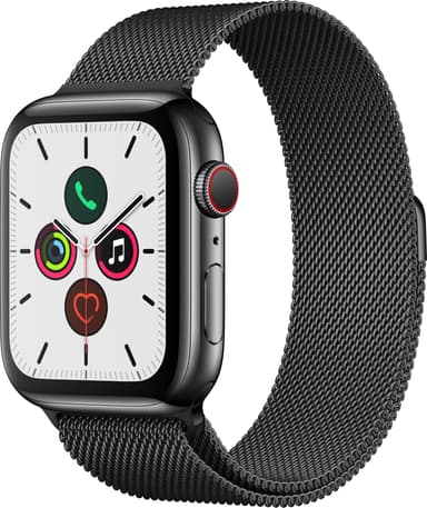 Apple Watch Series 5 44mm teräskuori (GPS + Cellular)