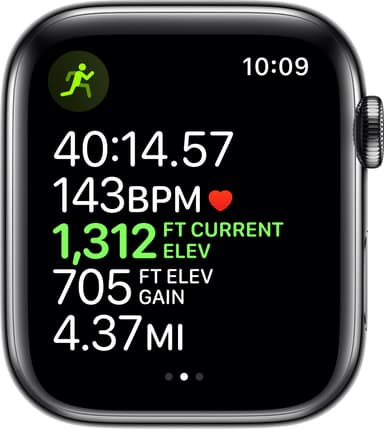 Apple Watch Series 5 44mm teräskuori (GPS + Cellular)