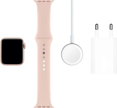 Apple Watch Series 5 40mm (kulta/vaaleanpunainen urheiluranneke)