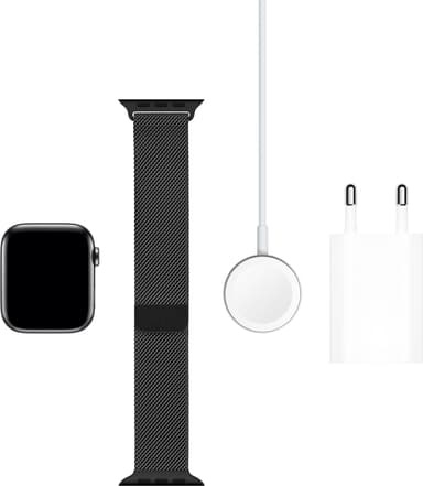Apple Watch Series 5 44mm teräskuori (GPS + Cellular)