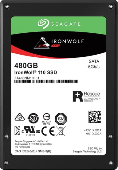 Seagate IronWolf 110 SSD-muisti NAS-järjestelmiin (480 GB)