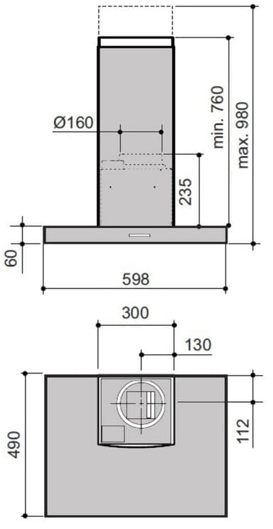 Savo CHV-8506-S liesituuletin 60 cm teräs
