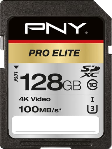 PNY Pro Elite SDXC muistikortti (128 GB)