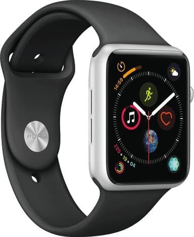 Puro Icon Apple Watch silikoninen urheiluranneke 38-41 mm (musta)