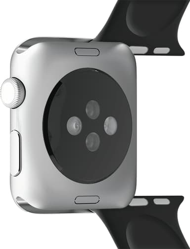 Puro Icon Apple Watch silikoninen urheiluranneke 42-45 mm (musta)