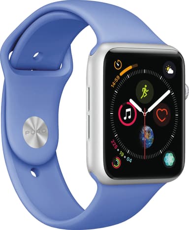 Puro Icon Apple Watch silikoninen urheiluranneke 42-45 mm (sininen)