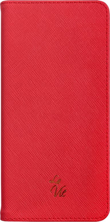 La Vie Fashion Folio Samsung Galaxy S10 suojakotelo (kirkkaanpunainen)