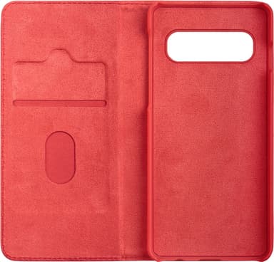 La Vie Fashion Folio Samsung Galaxy S10 suojakotelo (kirkkaanpunainen)