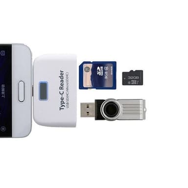 3in1 Kortinlukija USB 3.1 Tyyppi C - Micro-sd / Usb-Muisti OTG:n kanssa