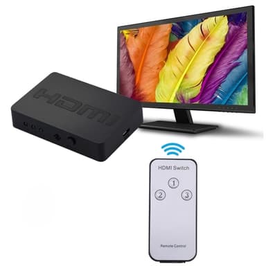 Hdmi Switch 1080P 3 x 1 Portti kaukosäätimellä