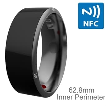 Jakcom R3 NFC älysormus - Terveyden seuranta - Puhelut - Jako - Miesten koko 62,8