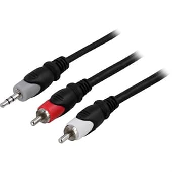 Äänikaapeli 3,5mm uros - 2xRCA uros 1m