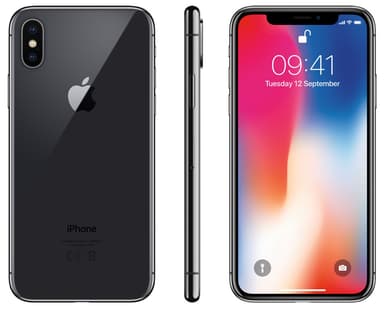 iPhone X 256 GB (tähtiharmaa)