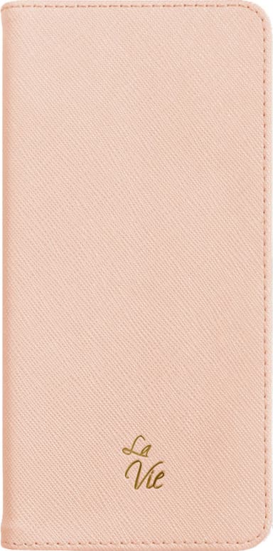 La Vie Fashion Folio Samsung Galaxy S10 suojakotelo (pehmeä pinkki)