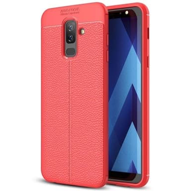 Takakansi Litchi Samsung Galaxy J8 (2018) Punainen