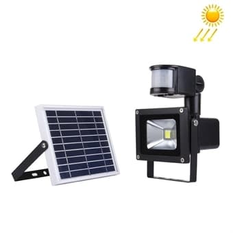 Aurinkoenergialla toimiva LED Lamppu Ulkovalaisin 10W liiketunnistimella